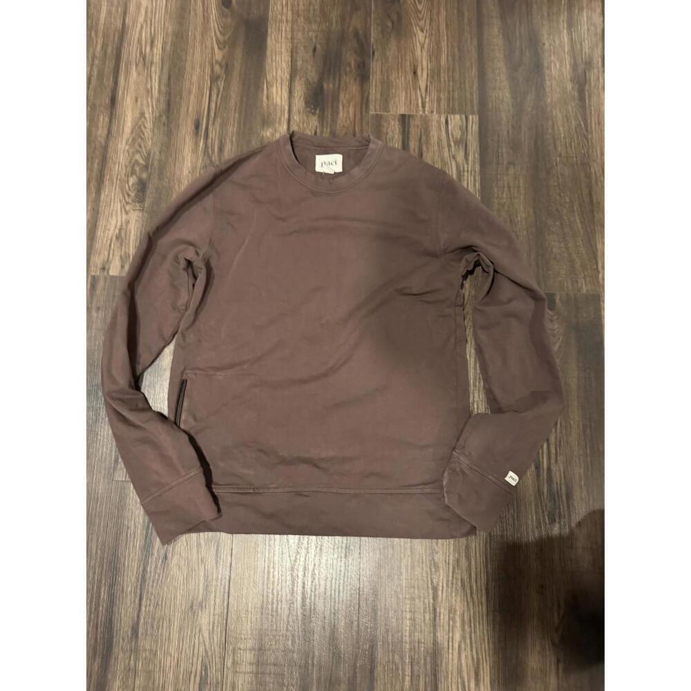 Pact Women's Brown Crewneck Sweatshirt